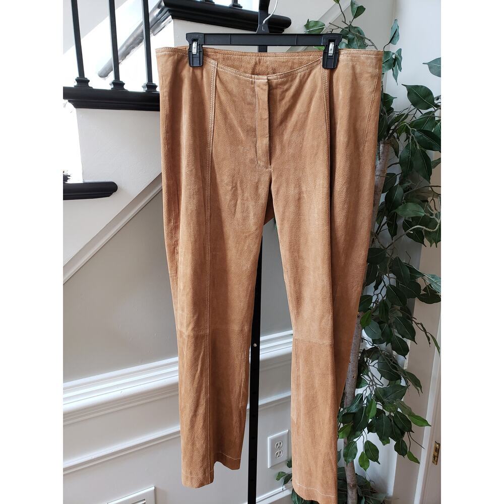 Wilson Leather Maxima Pants Womens 16 Brown Lined Genuine Suede‎ Bootcut Leg